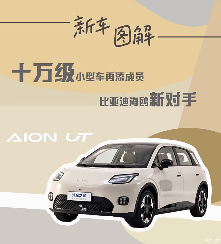 比亚迪海鸥又有新对手 静态体验萌系小型车AION UT鹦鹉龙